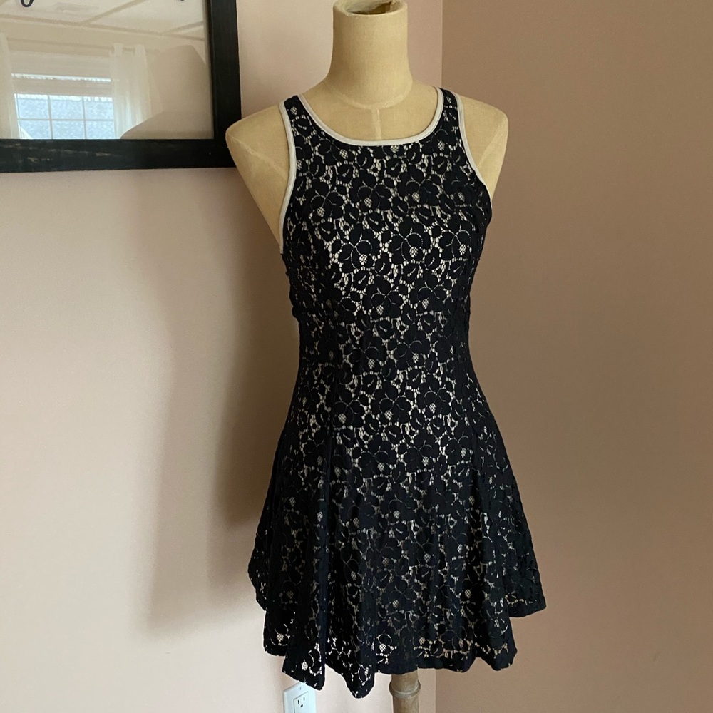 Black Lace Fit & Flare Dress